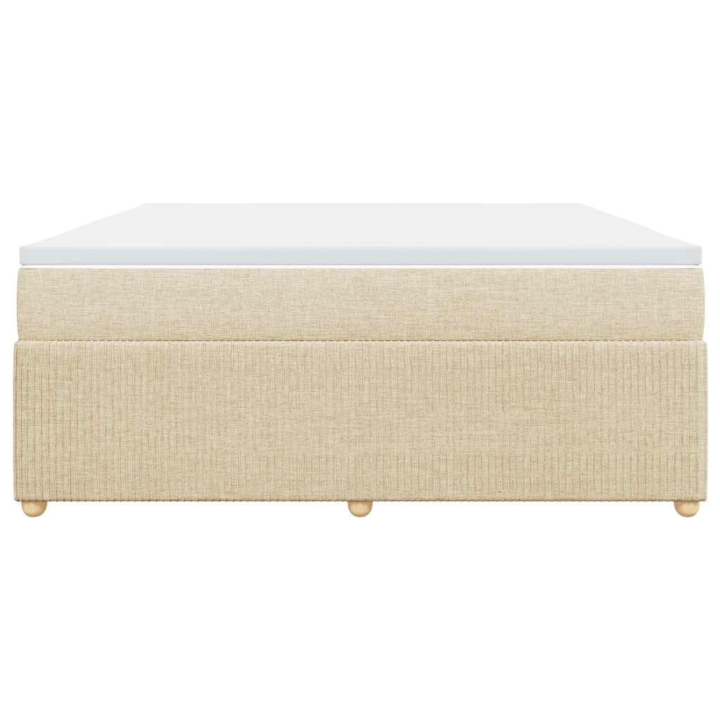 Cama com molas/colchão 180x200 cm tecido cor creme