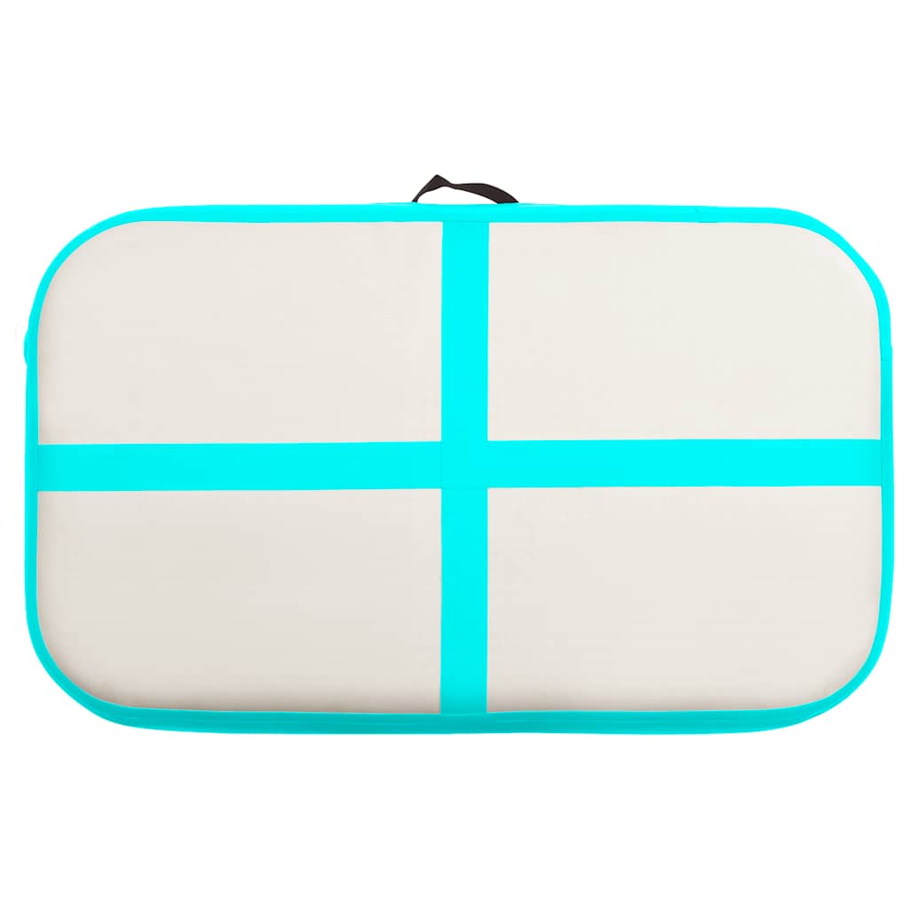 Colchão de ginástica insuflável c/ bomba 60x100x20 cm PVC verde