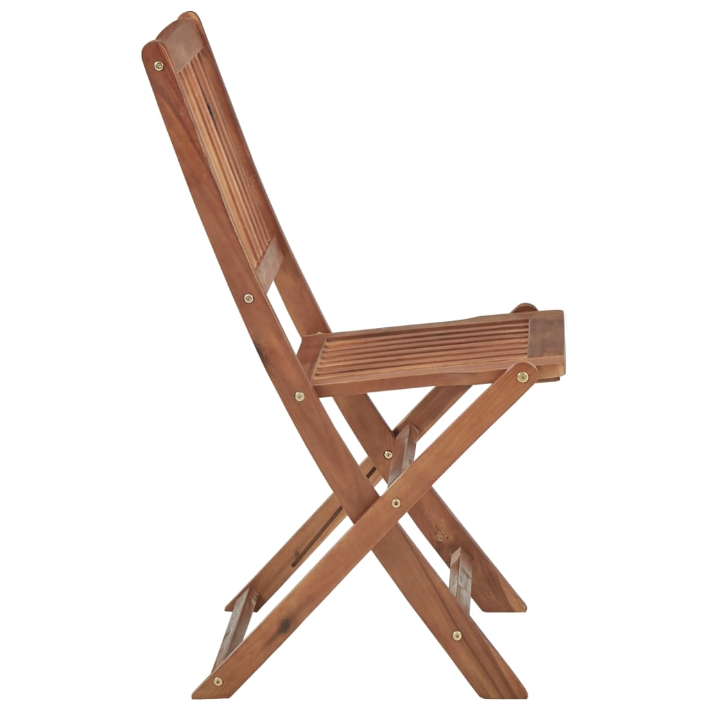 Cadeiras de exterior dobráveis 8 pcs madeira de acácia maciça