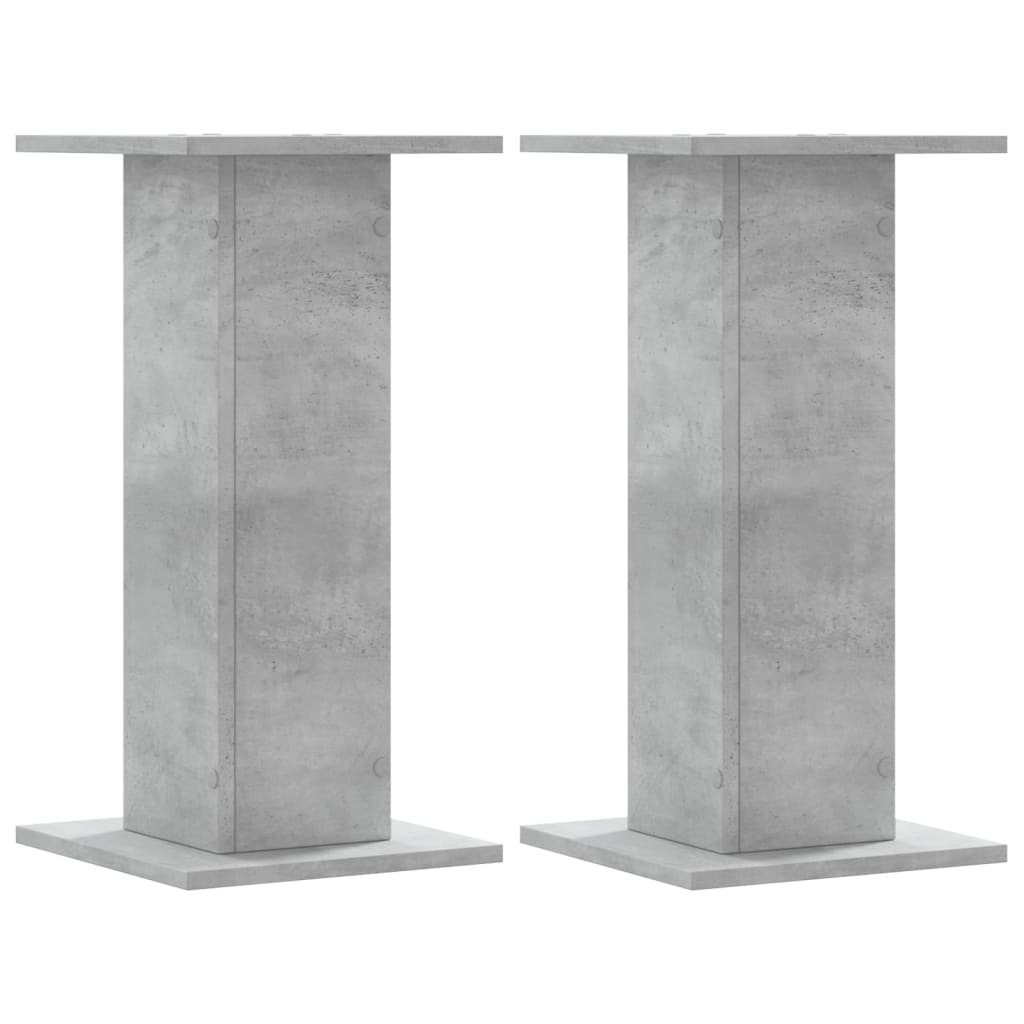 Suportes de colunas 2 pcs derivados de madeira cinzento cimento