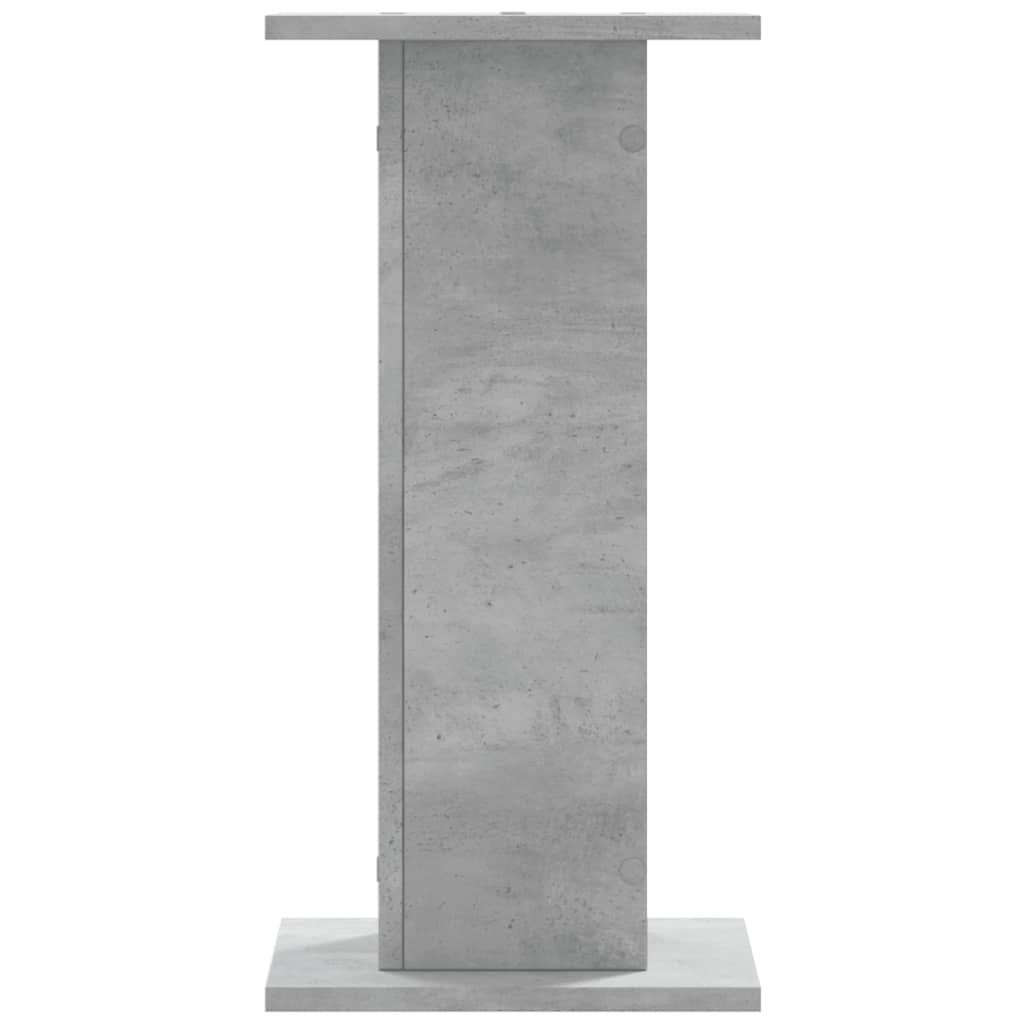 Suportes de colunas 2 pcs derivados de madeira cinzento cimento
