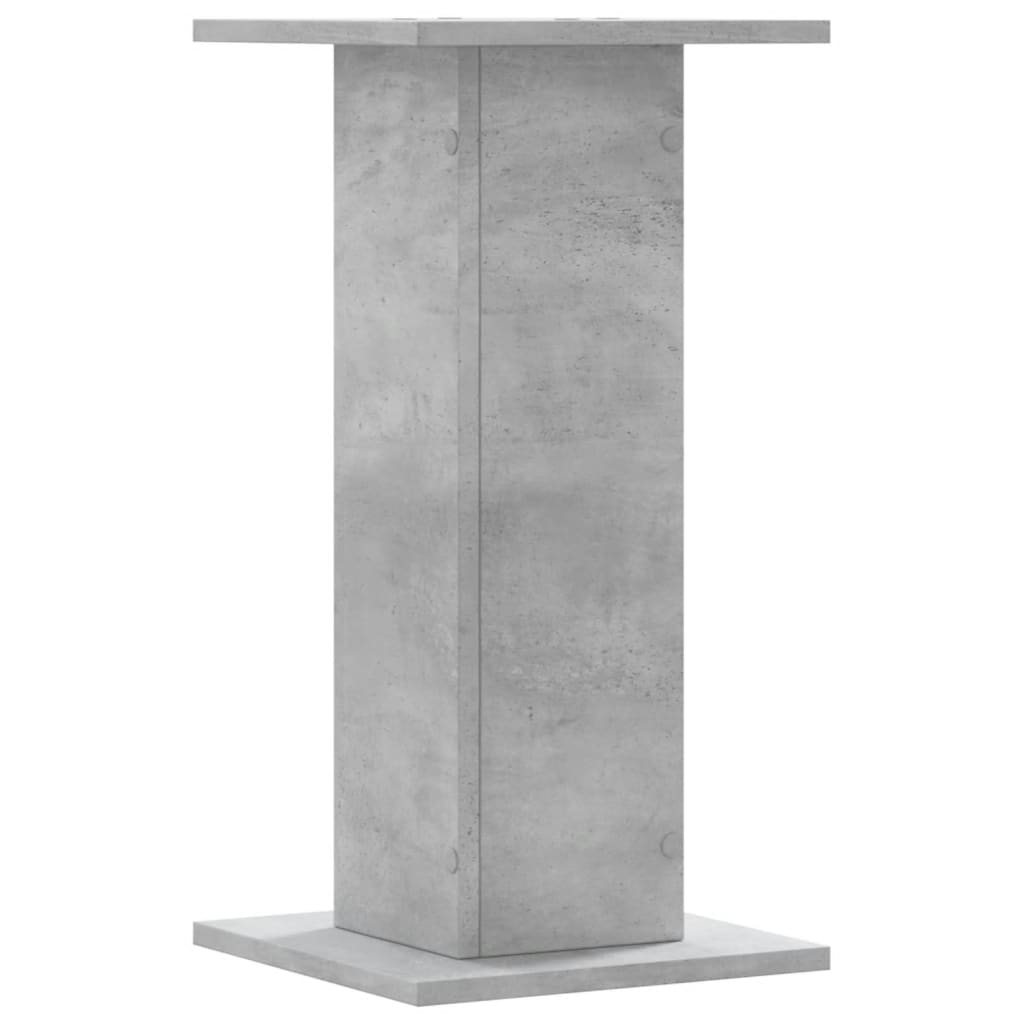 Suportes de colunas 2 pcs derivados de madeira cinzento cimento