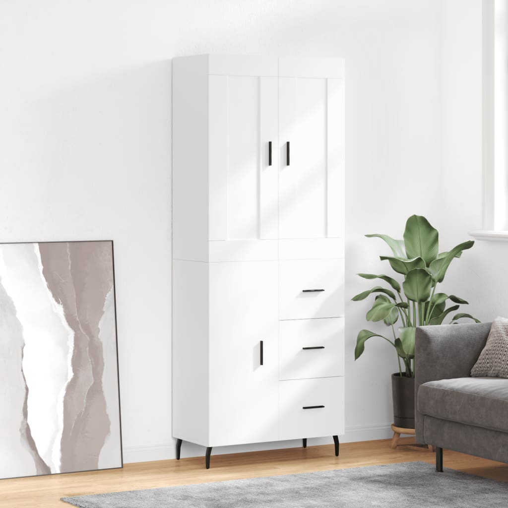 Armário alto 69,5x34x180 cm derivados de madeira branco