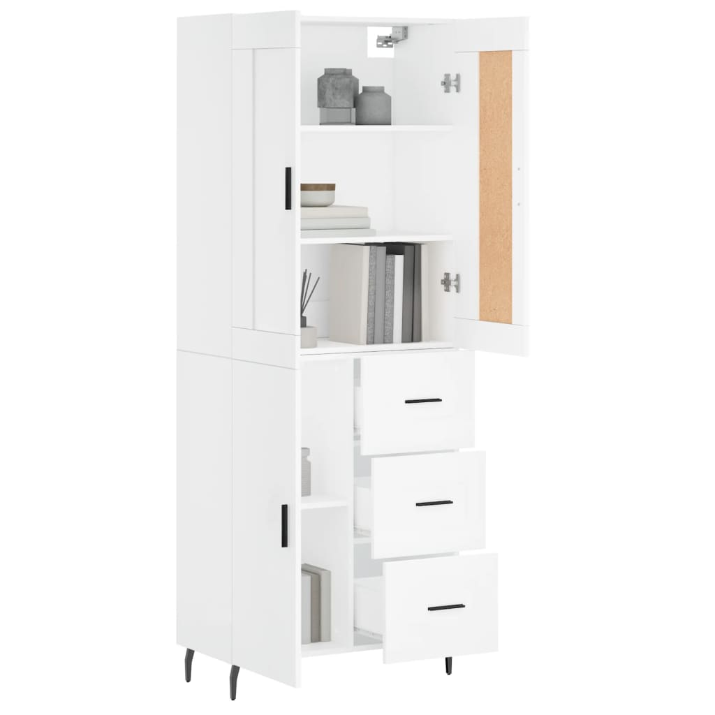 Armário alto 69,5x34x180 cm derivados de madeira branco