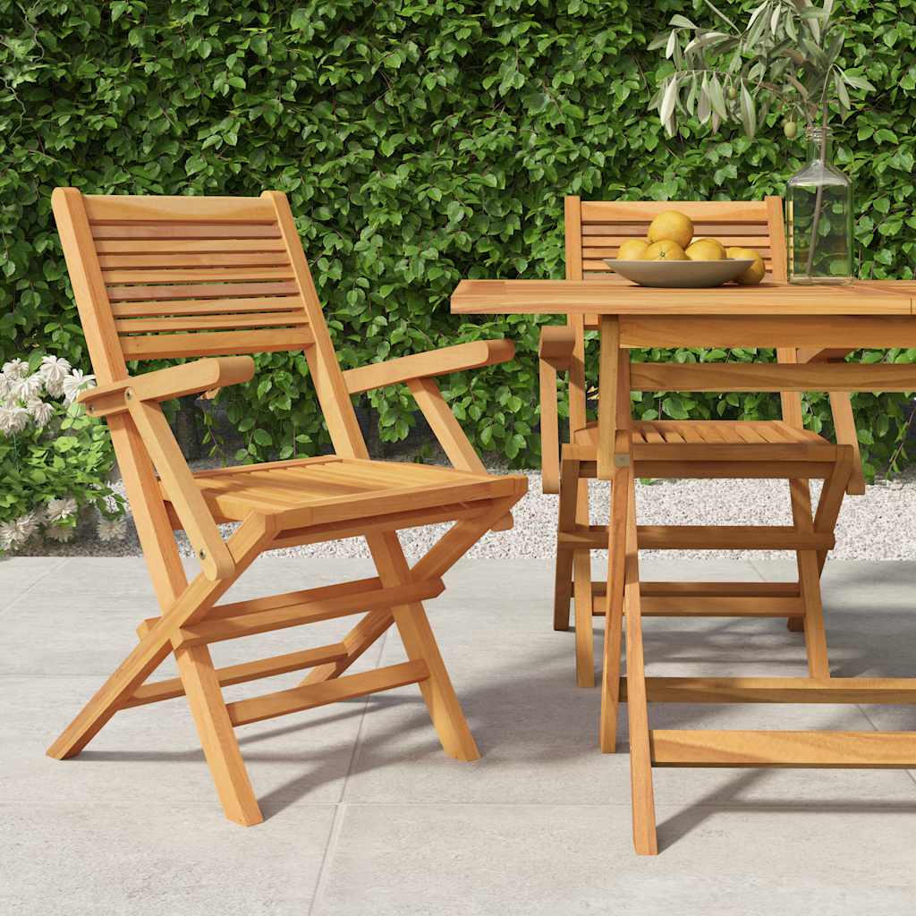 Cadeiras de jardim dobráveis 2 pcs 55x62x90 cm teca maciça