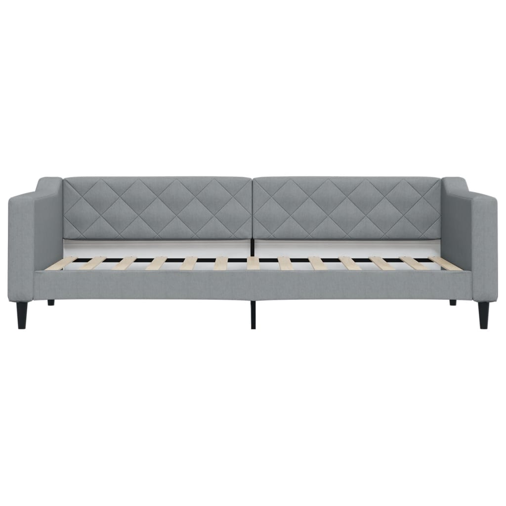 Sofá-cama com colchão 80x200 cm tecido cinzento-claro