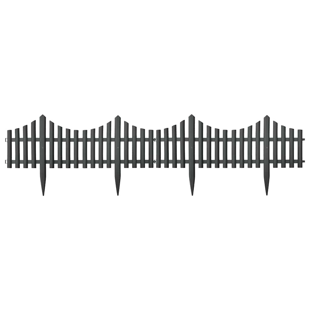 Bordas de relvado 17 pcs 10 m PP antracite
