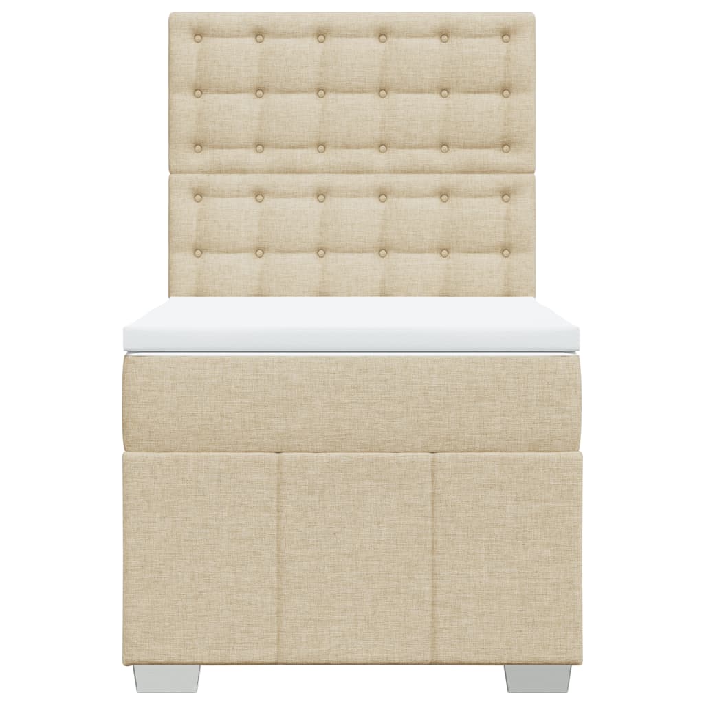 Cama com molas/colchão 80x200 cm tecido cor crème