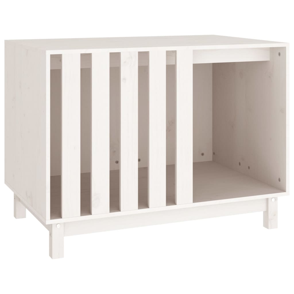 Casota para cães 90x60x67 cm madeira de pinho maciça branco