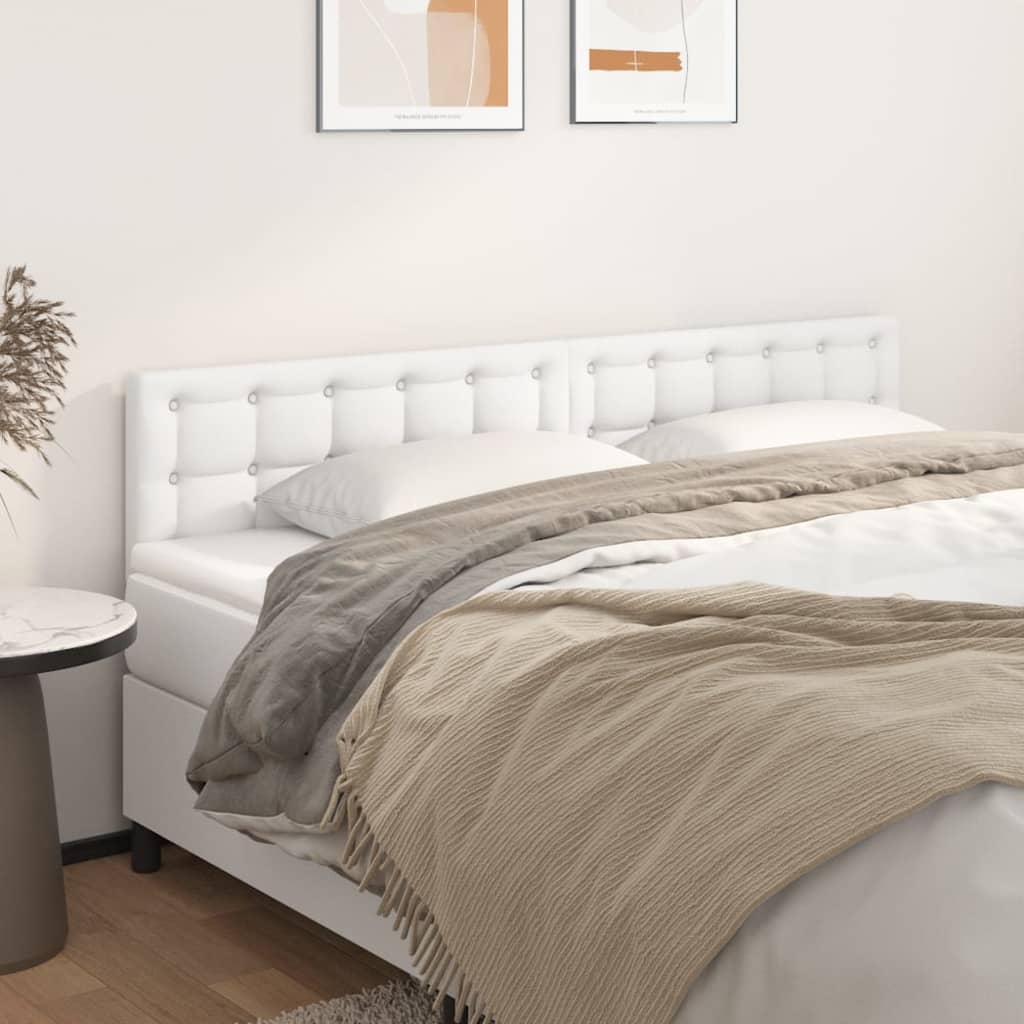 Cabeceiras branco 160x5x78/88 cm couro artificial