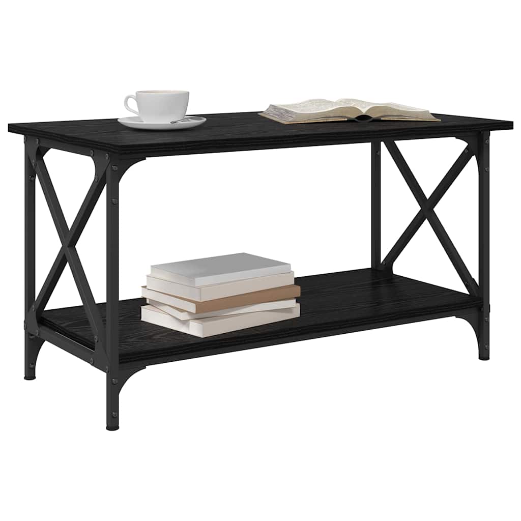 Mesa de centro carvalho preto 80 x 45 x 45.5 cm