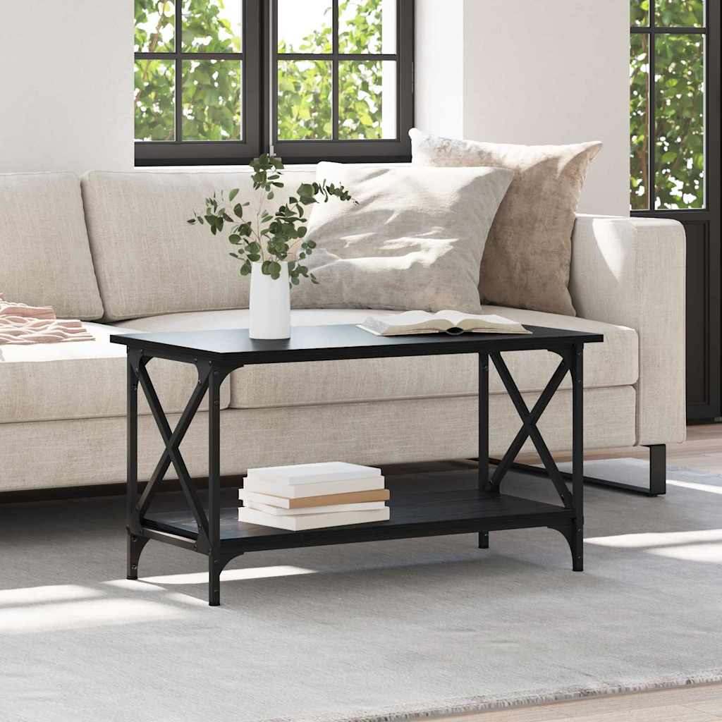 Mesa de centro carvalho preto 80 x 45 x 45.5 cm