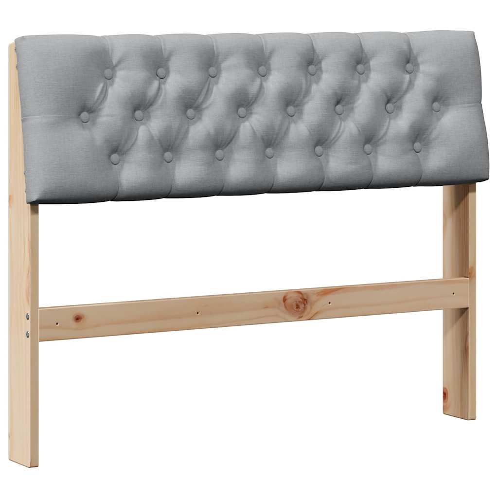 Cabeceira estofada cinzento-claro 100 cm