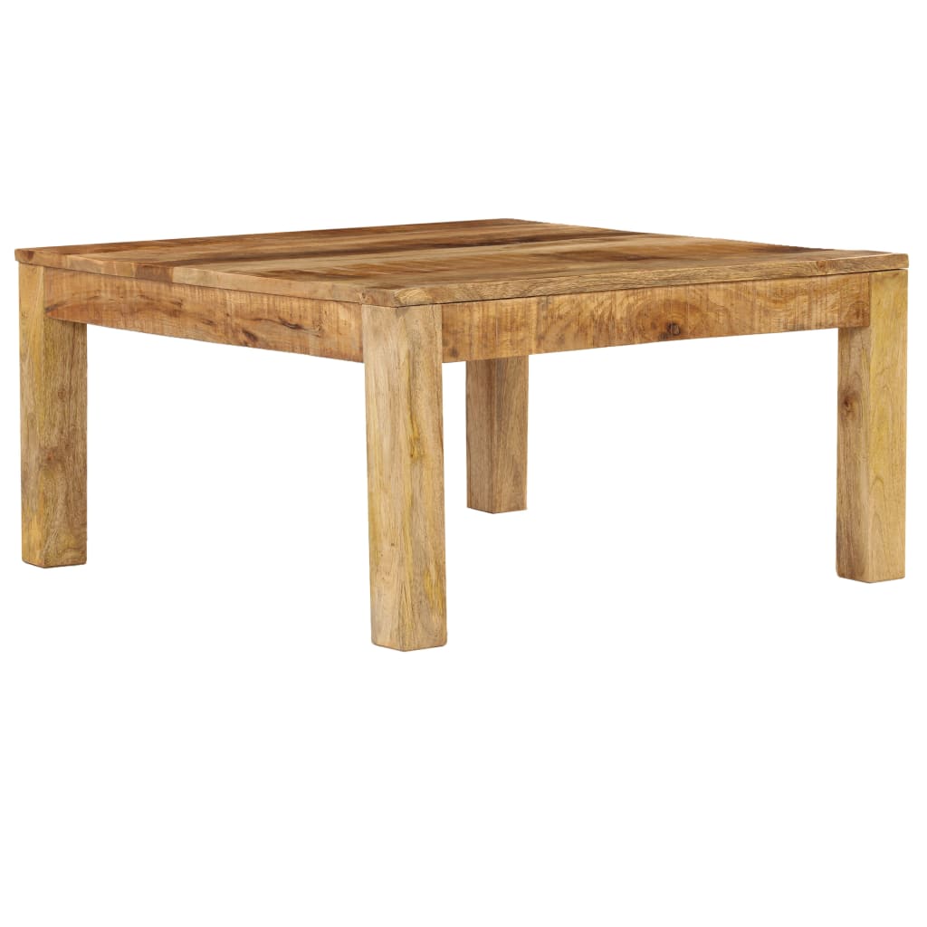 Mesa de centro em madeira de mangueira maciça 80x80x40cm