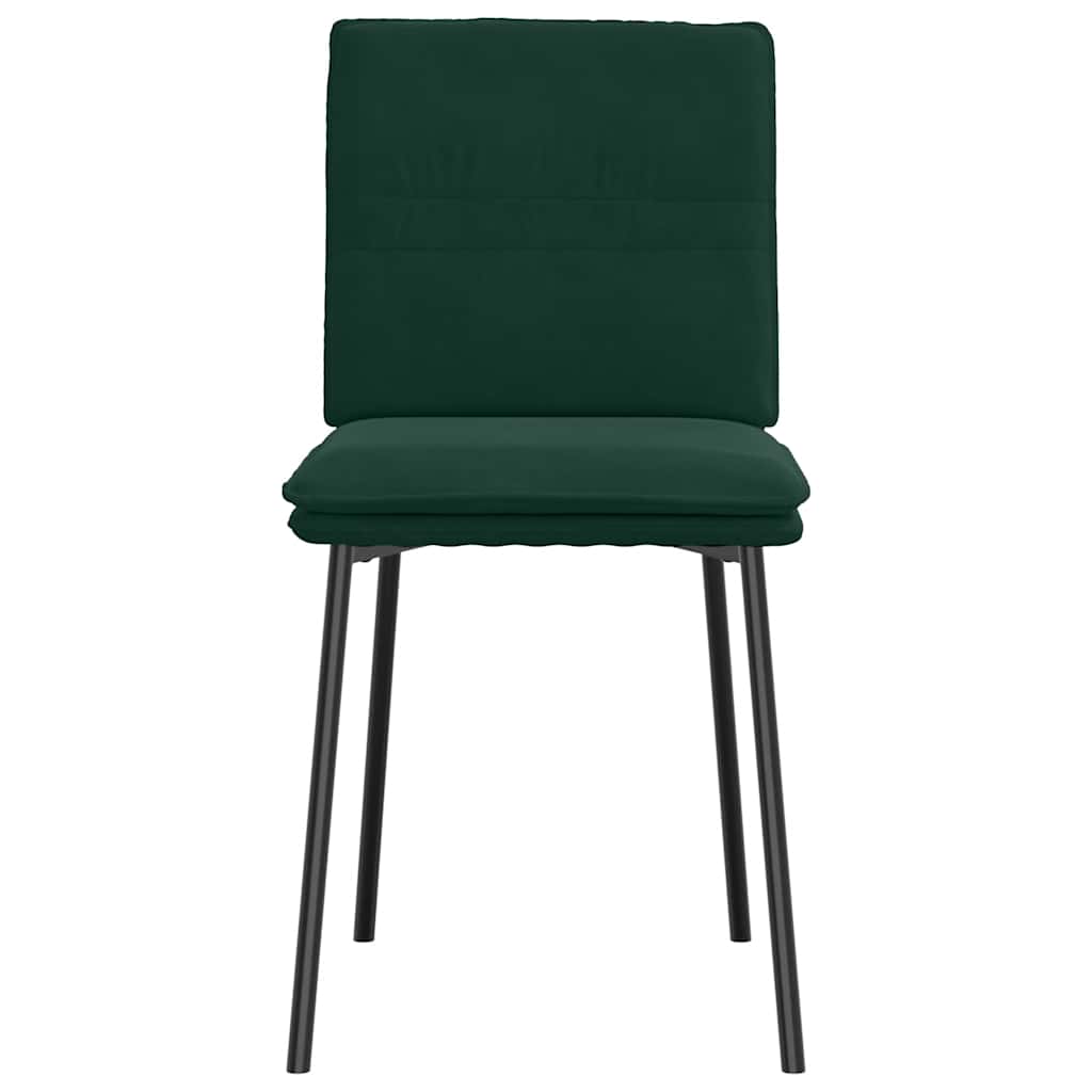 Cadeiras de jantar 6 pcs veludo verde-escuro