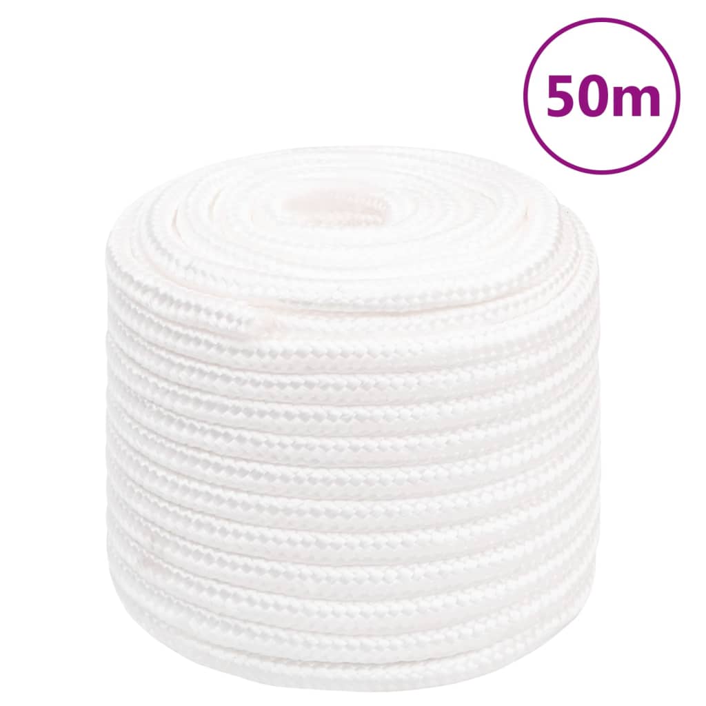 Corda de barco 18 mm 50 m polipropileno branco completo