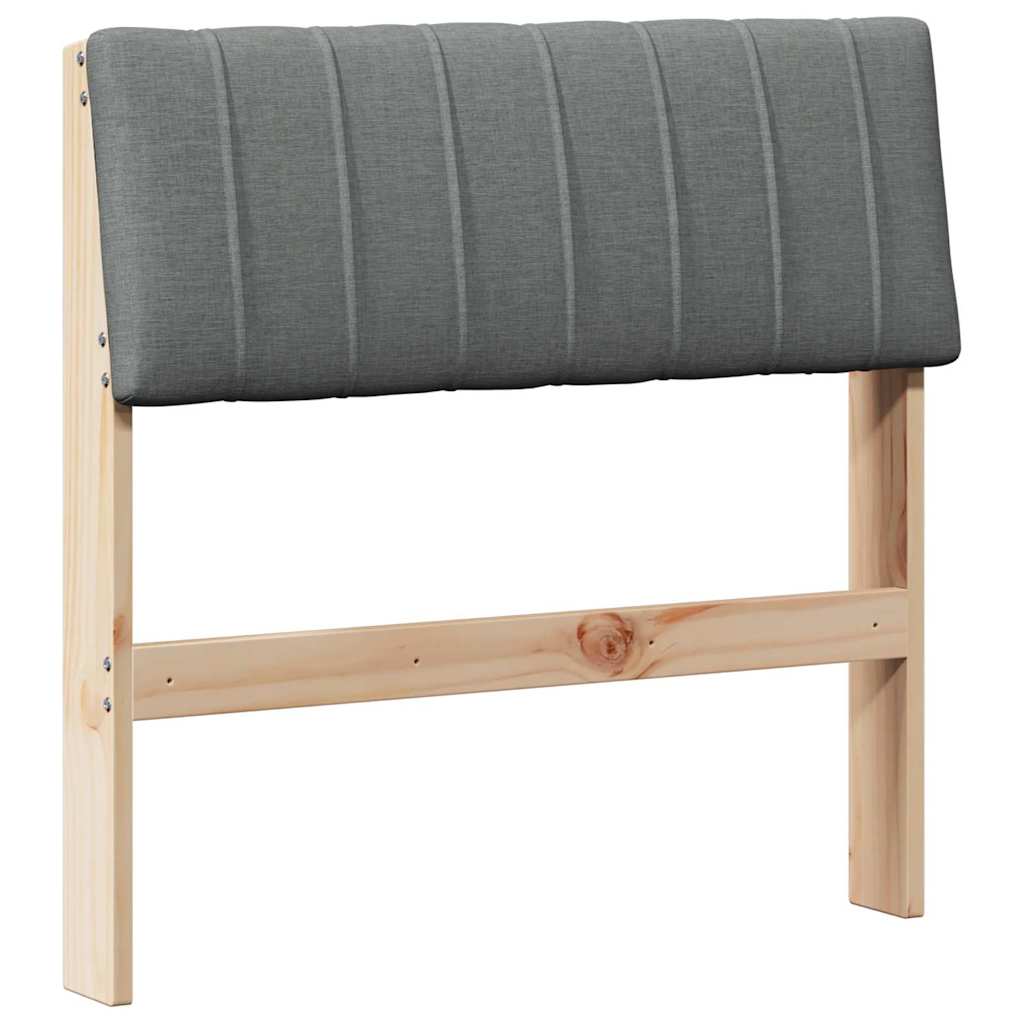 Cabeceira estofada cinza escuro 80 cm