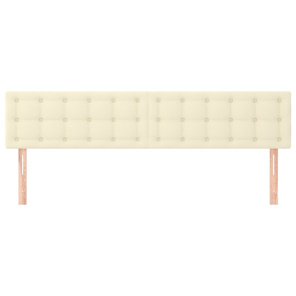 Cabeceiras creme 200x5x78/88 cm couro artificial