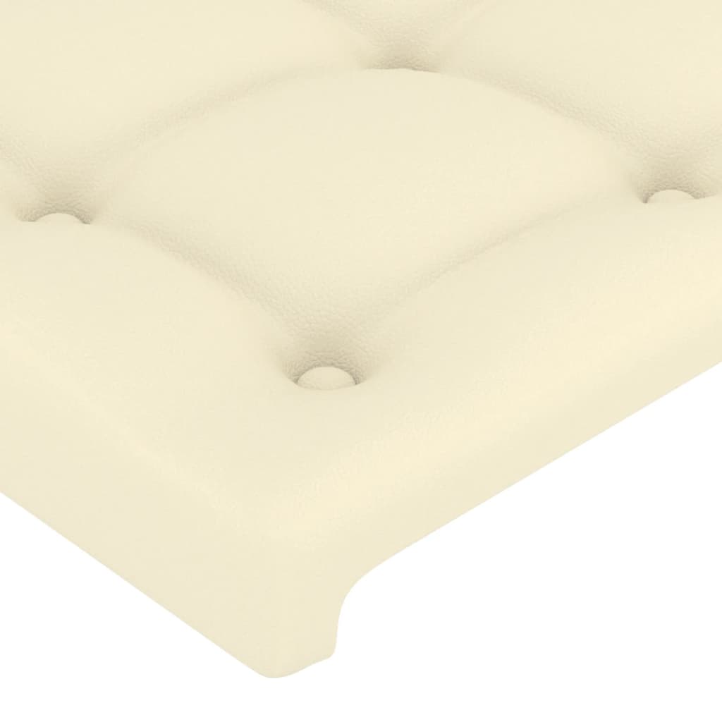 Cabeceiras creme 200x5x78/88 cm couro artificial