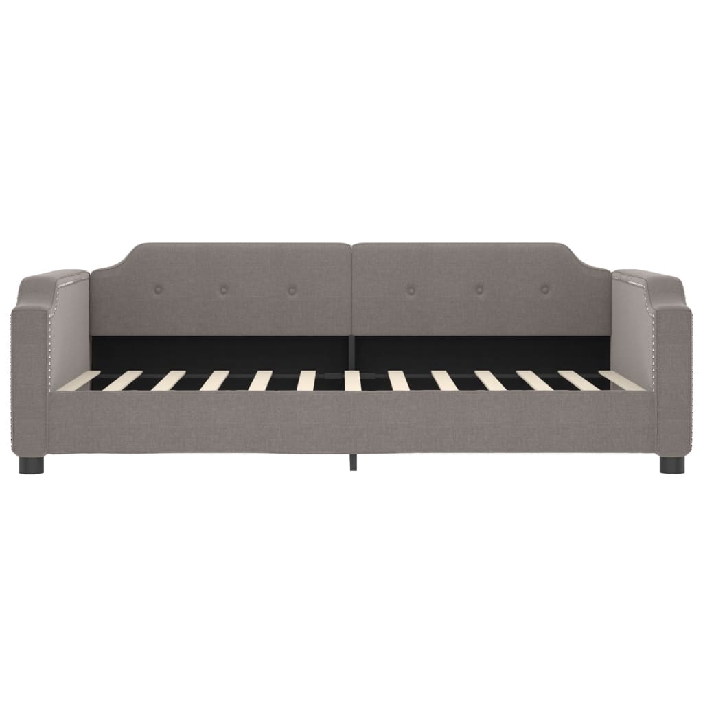 Sofá-cama com colchão 100x200 cm tecido cinzento-acastanhado