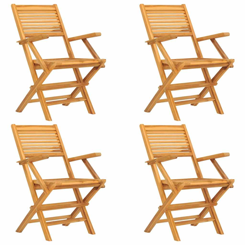 5 Pcs conjunto de jantar p/ jardim madeira de teca maciça