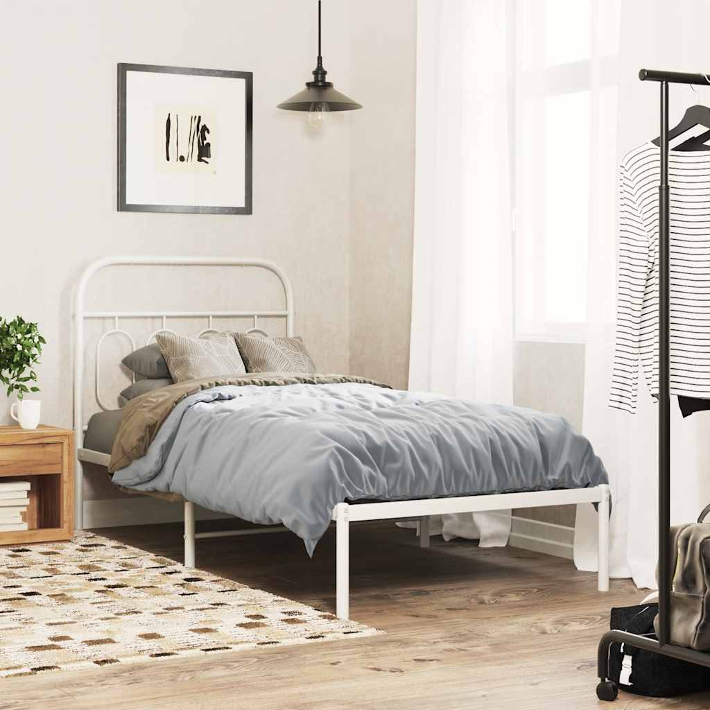 Cabeceira de substituição 90 cm metal branco