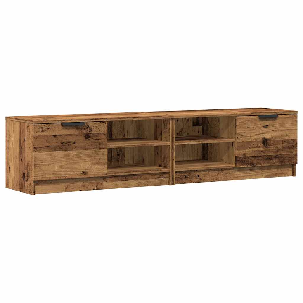 Móveis TV 2 peças madeira velha 80x35x36,5cm madeira trabalhada
