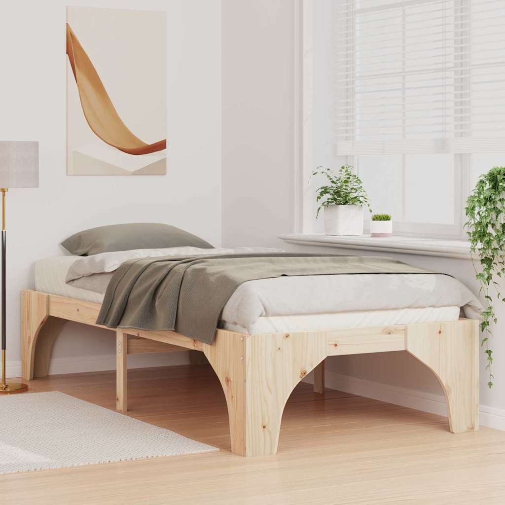 Estrutura da cama castanho 90 x 190 cm