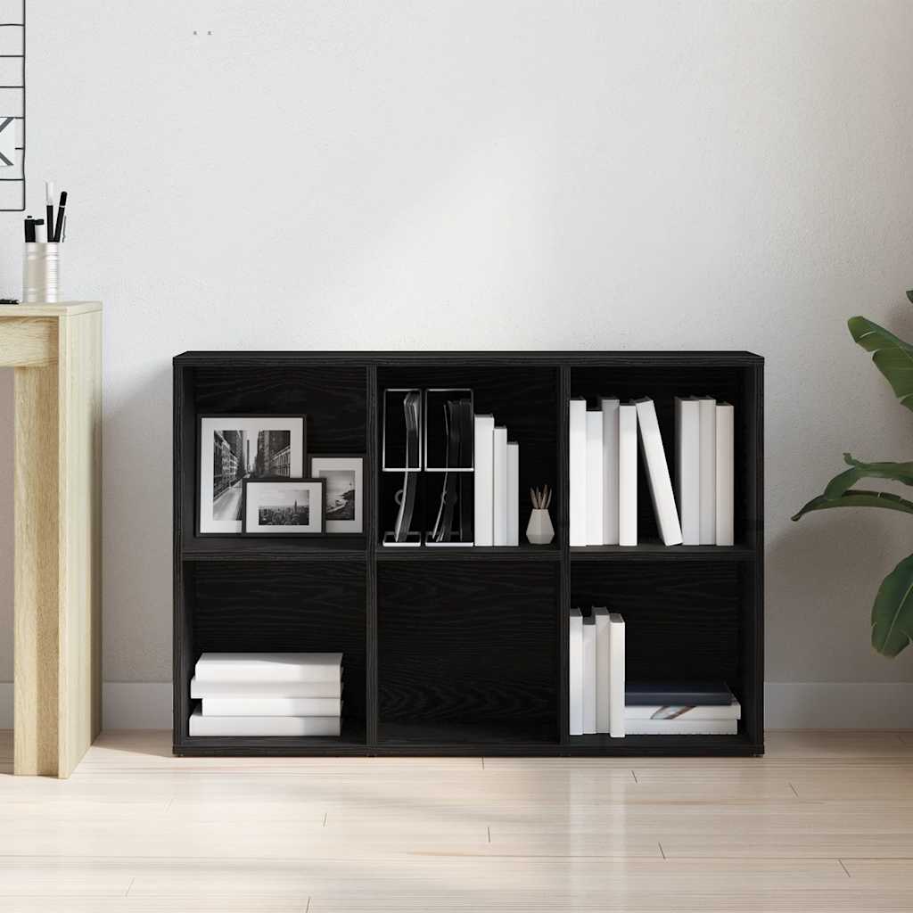 Estante 66x30x98cm derivados madeira carvalho preto