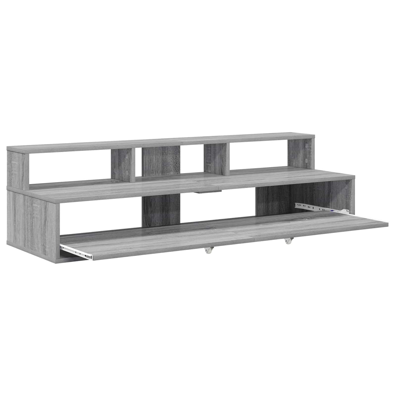 Mesa de estúdio sonoma cinzento 152 x 42,5 x 36 cm