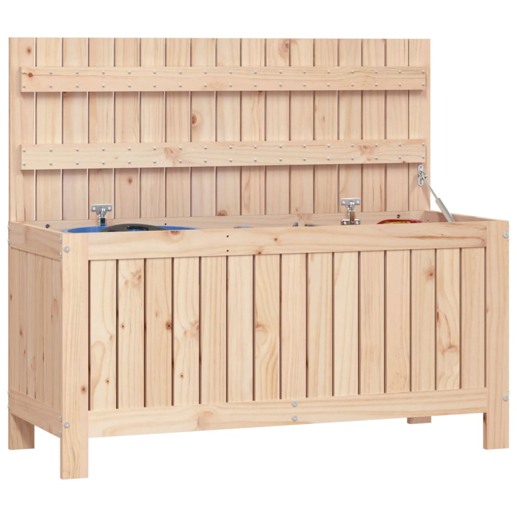 Caixa de arrumação jardim 108x42,5x54 cm pinho maciço