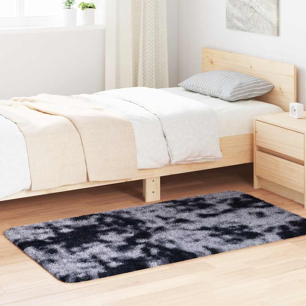 Tapete shaggy de pelo alto navarra 80x150 cm cinzento-escuro
