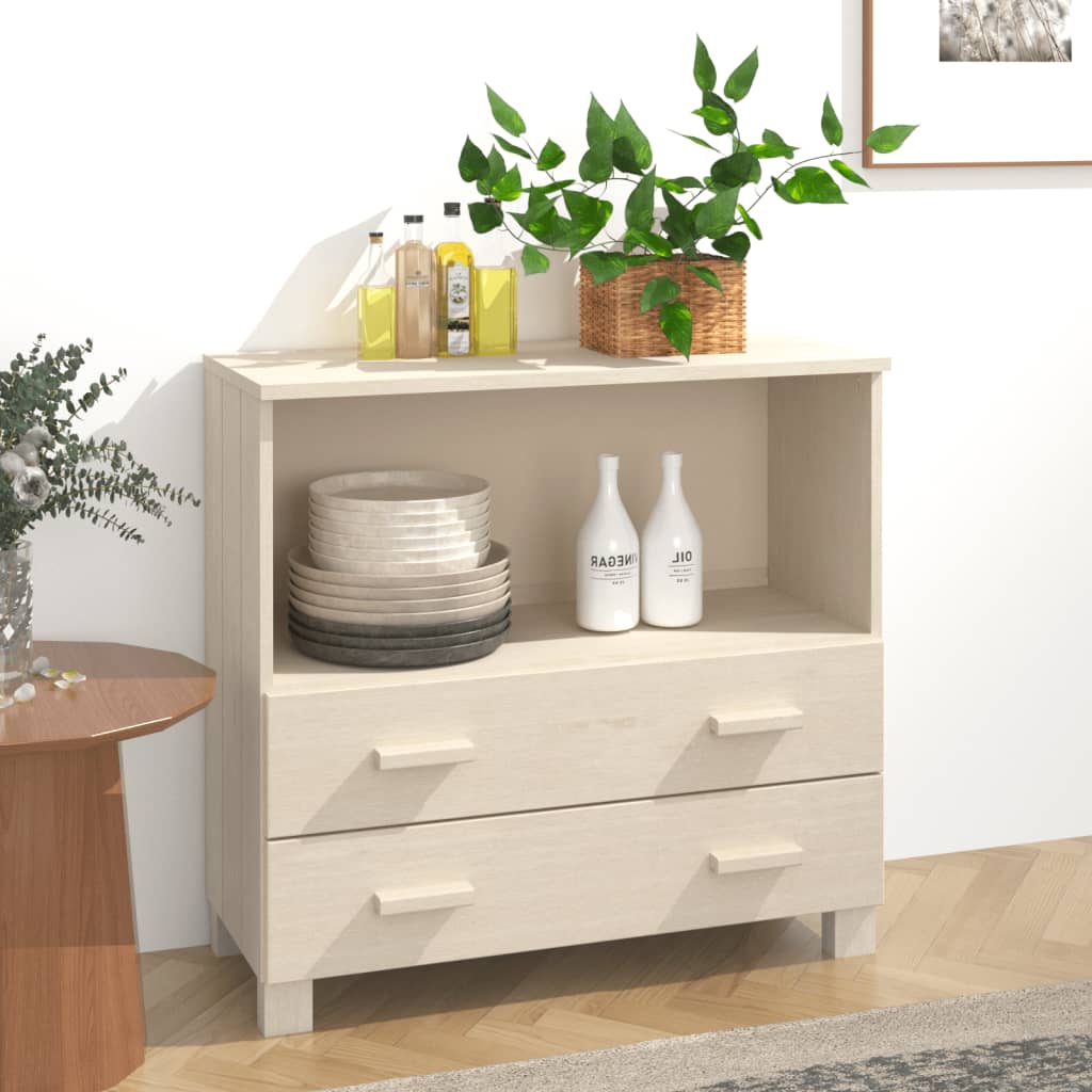 Aparador hamar 85x35x80 cm pinho maciço castanho-mel