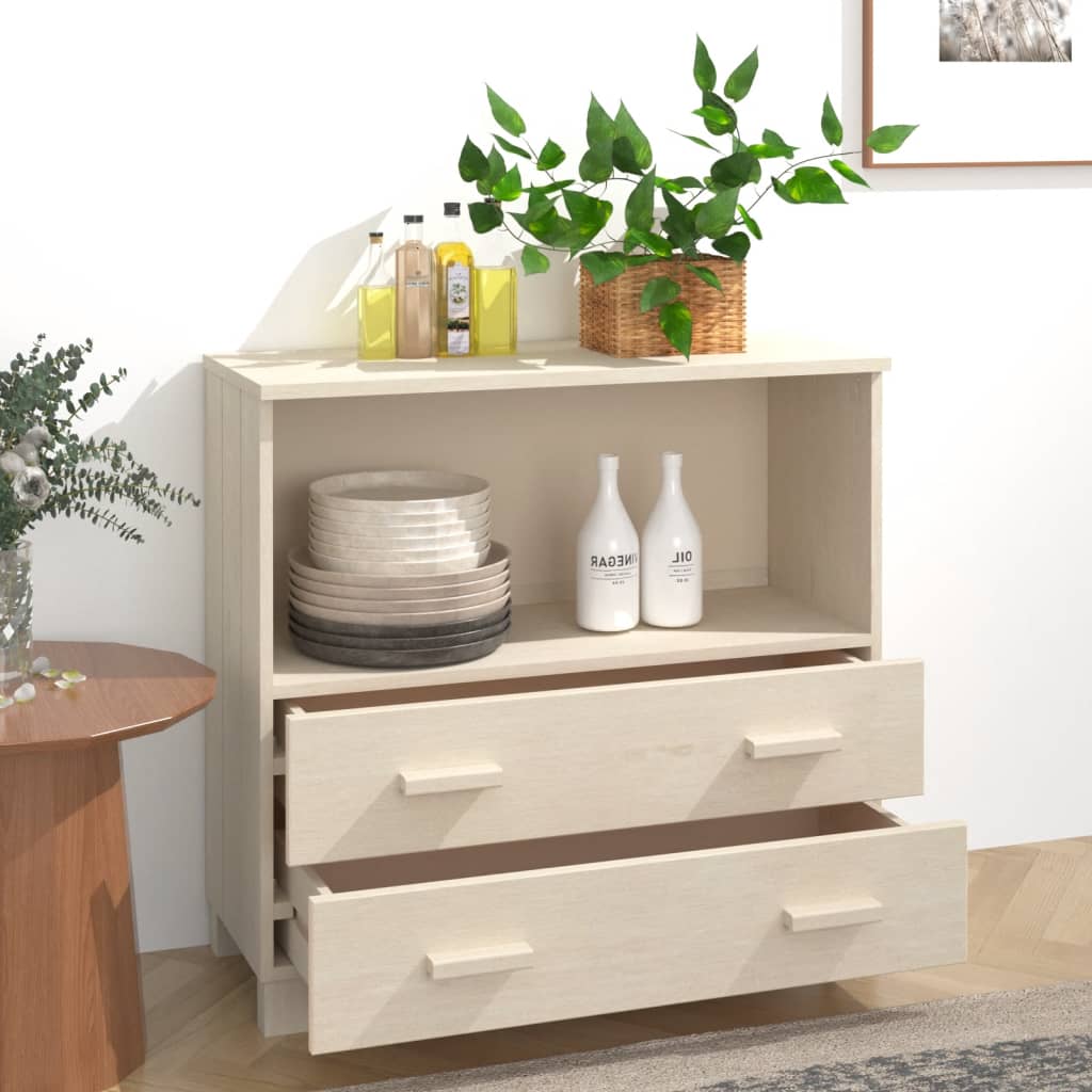 Aparador hamar 85x35x80 cm pinho maciço castanho-mel