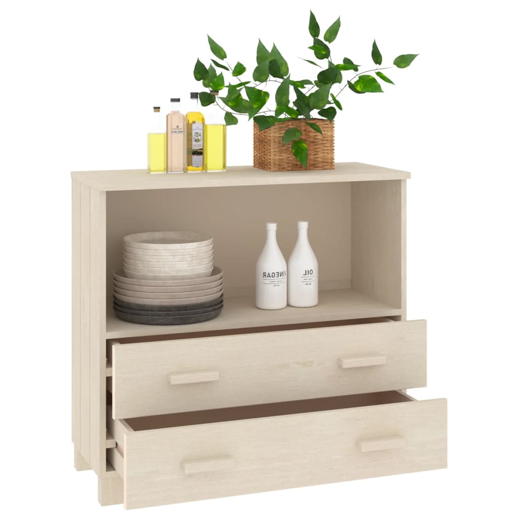 Aparador hamar 85x35x80 cm pinho maciço castanho-mel