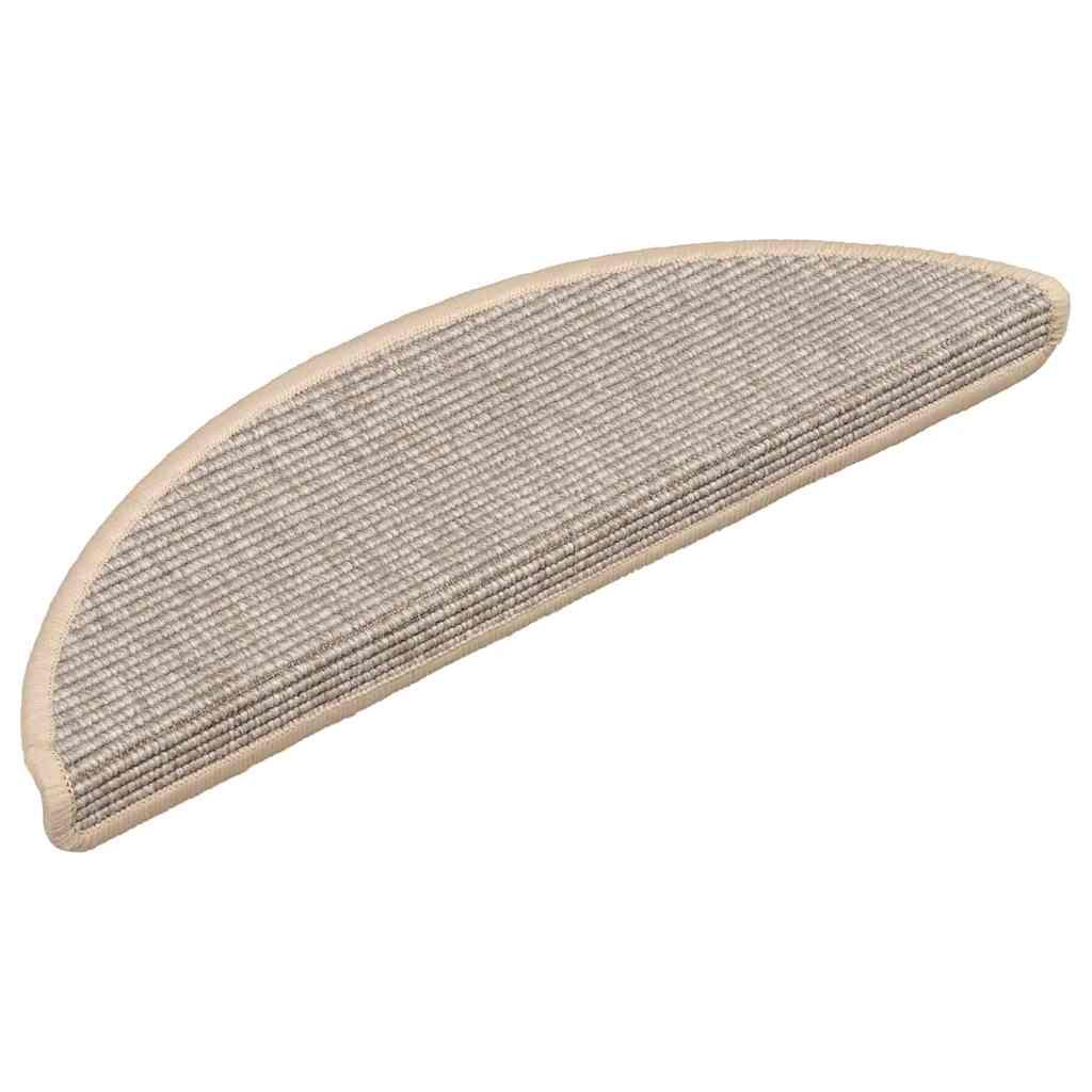 Tapetes de escada 15 peças 56x17x3 cm prateados semicirculares