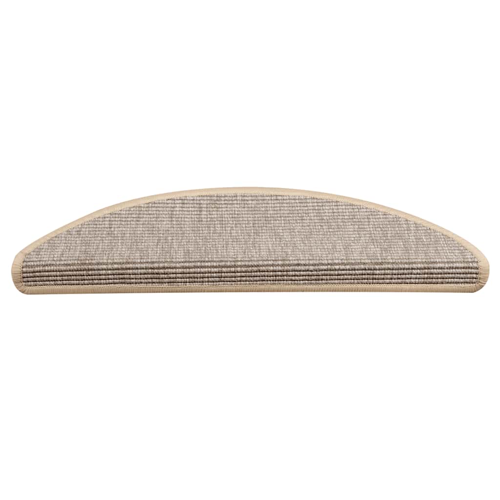 Tapetes de escada 15 peças 56x17x3 cm prateados semicirculares