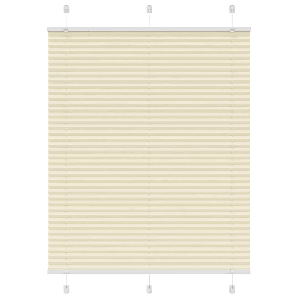Creme plissada cega 110x150 cm largura tecido 109,4cm poliéster