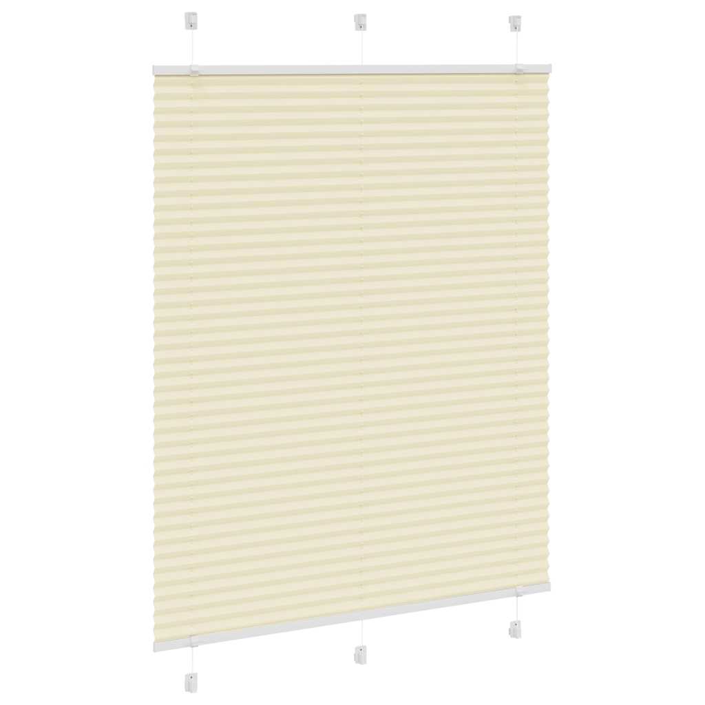 Creme plissada cega 110x150 cm largura tecido 109,4cm poliéster