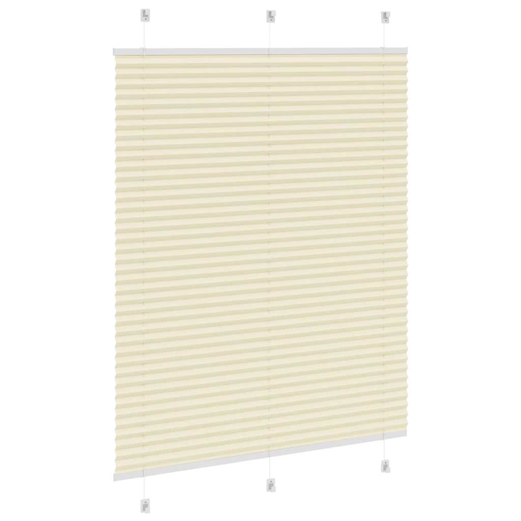 Creme plissada cega 110x150 cm largura tecido 109,4cm poliéster