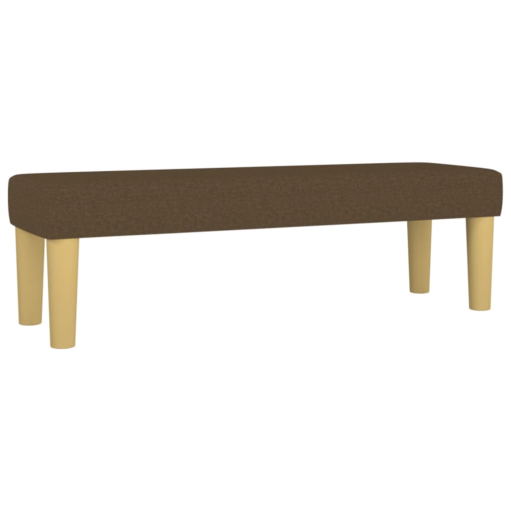 Banco 100x30x30 cm tecido castanho-escuro