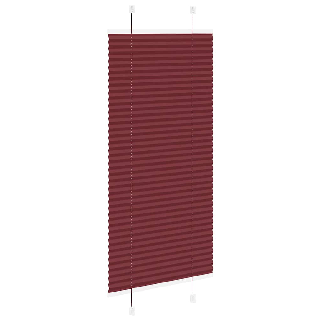 Plissado cego bordéus vermelho 60x150 cm largura tecido