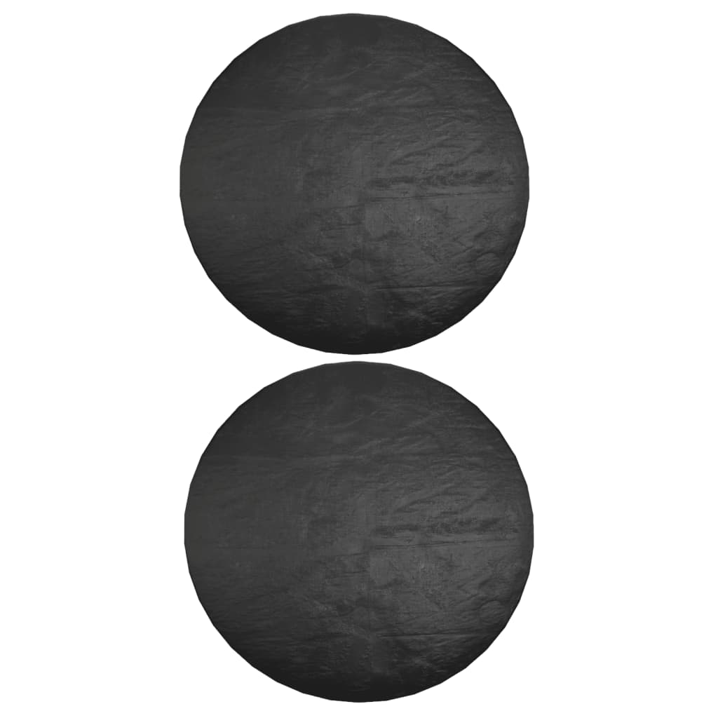 Capas p/ mobília de jardim 2 pcs 6 ilhós ø125x75 cm redondo