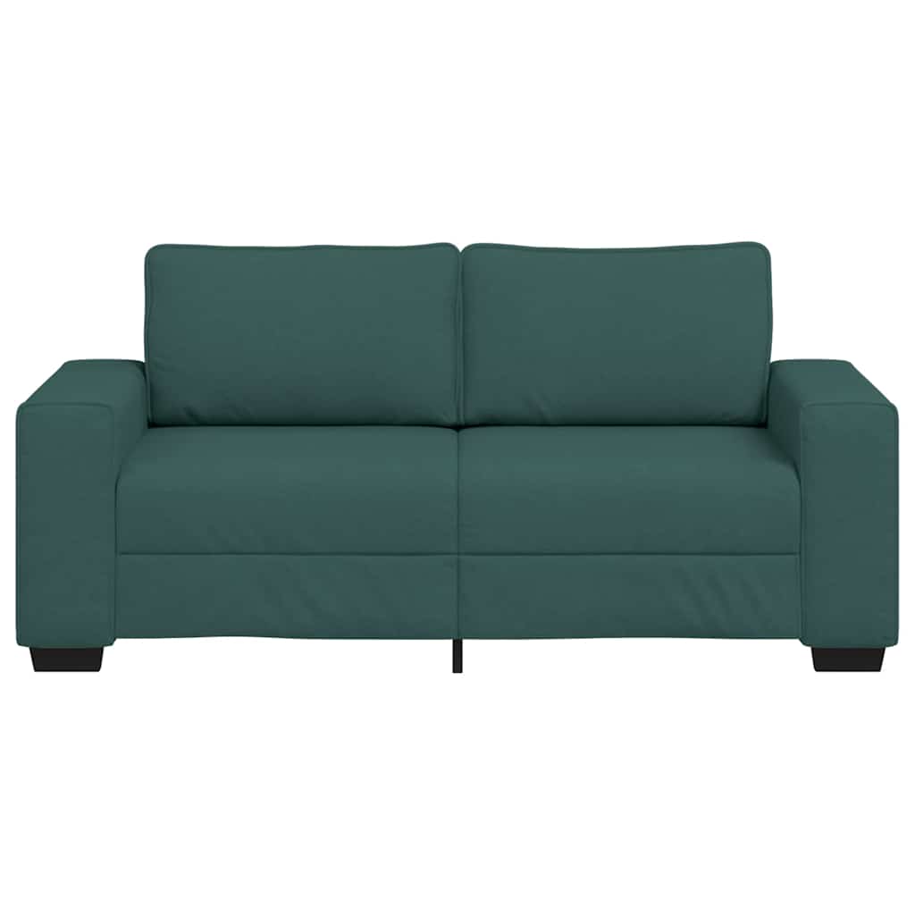 Sofá de 2 lugares verde escuro 180x77x82 cm em tecido
