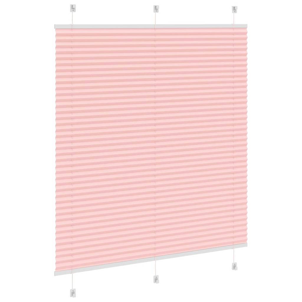 Rosa plissada cega 120x150 cm largura tecido 119,4cm poliéster