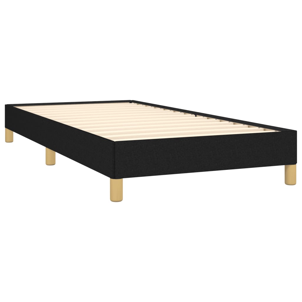 Estrutura de cama sem colchão 80x200 cm tecido preto