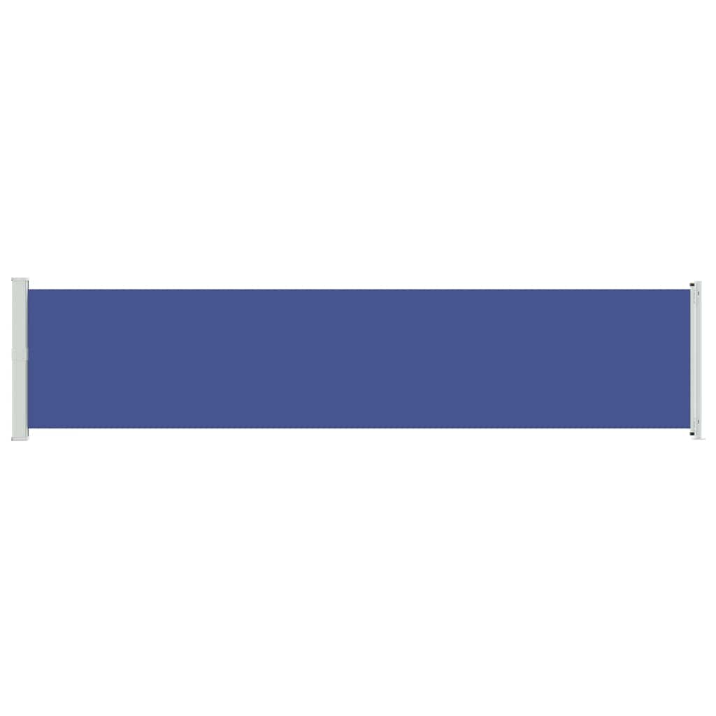 Toldo lateral retrátil para pátio 140x600 cm azul