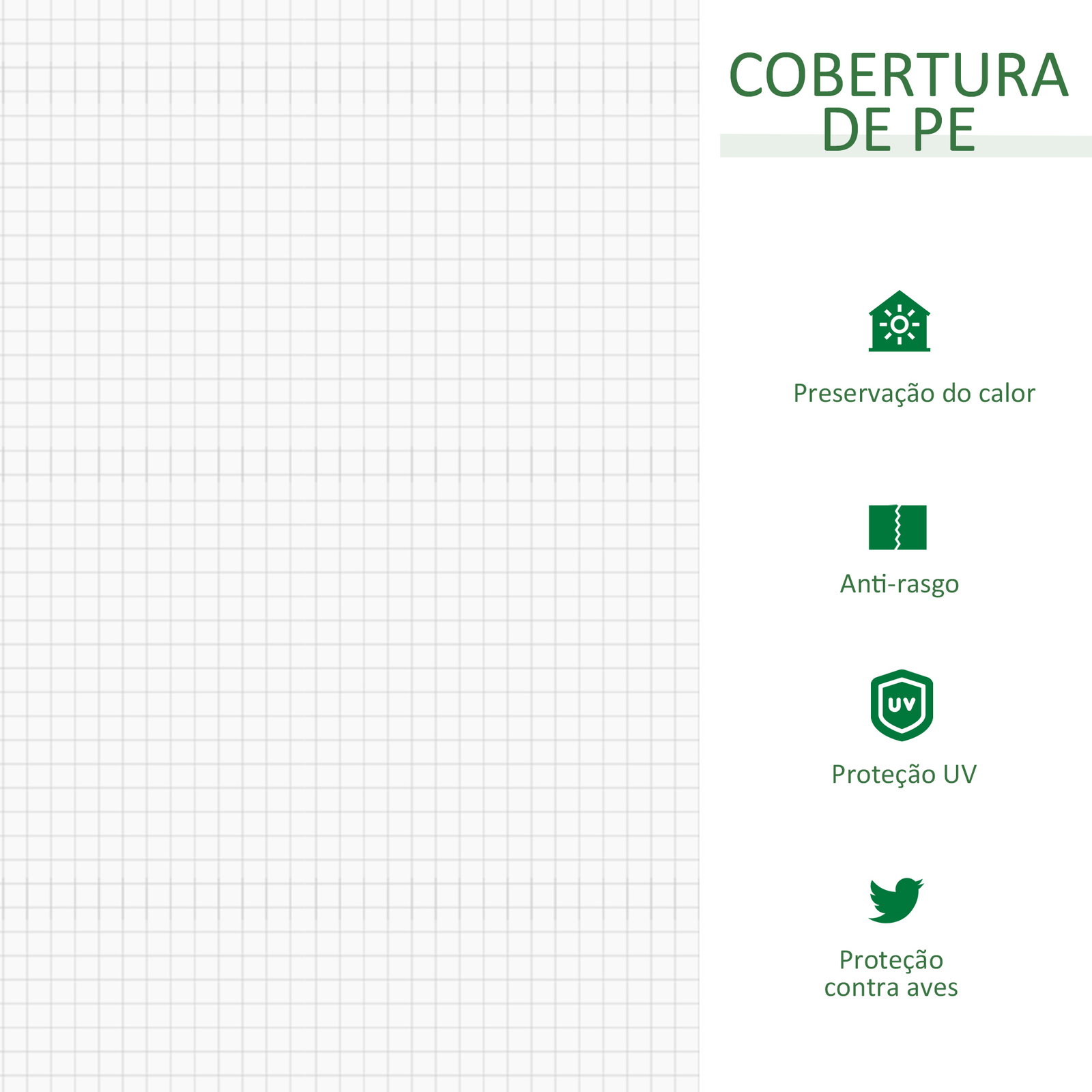 Estufa de Jardim 180x90x90 cm Tipo Casa Tubo de Aço com 2 Acessos Estufa Pequena para Cultivo de Plantas Branco