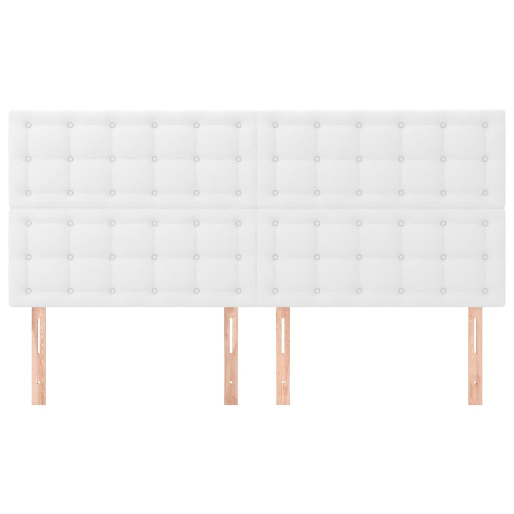 Cabeceira branca 160x5x118/128 cm couro sintético