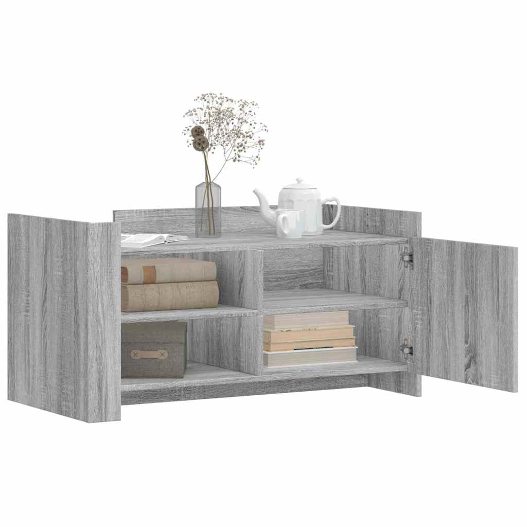 Mesa de centro 100x50x50cm derivados de madeira cinzento sonoma